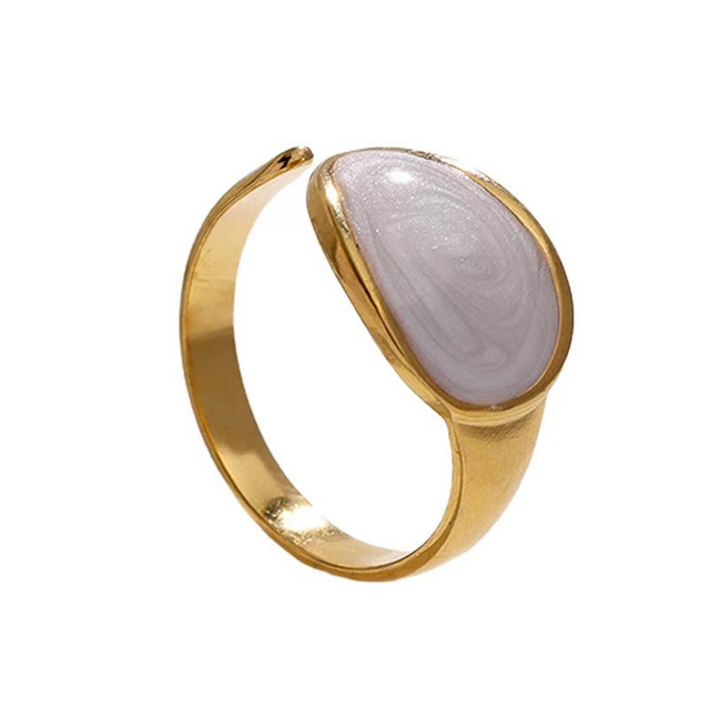 Geometric Round Adjustable Ring