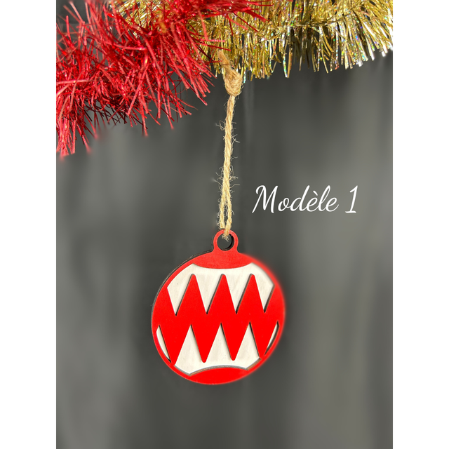 Ornement de Sapin - Boule zig zag