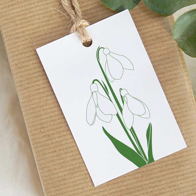 Snowdrop Gift Tag