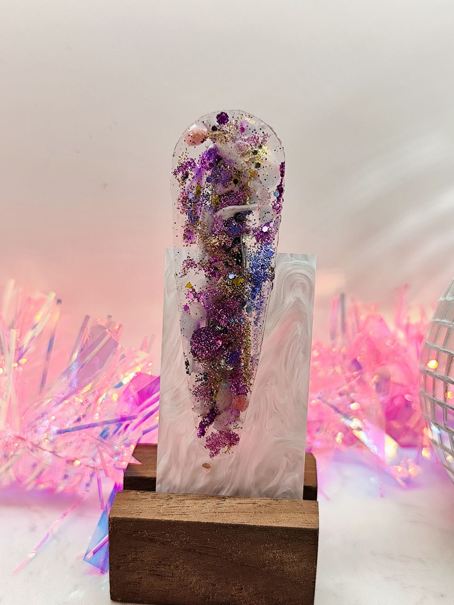 Barrette taille L multicolore rose