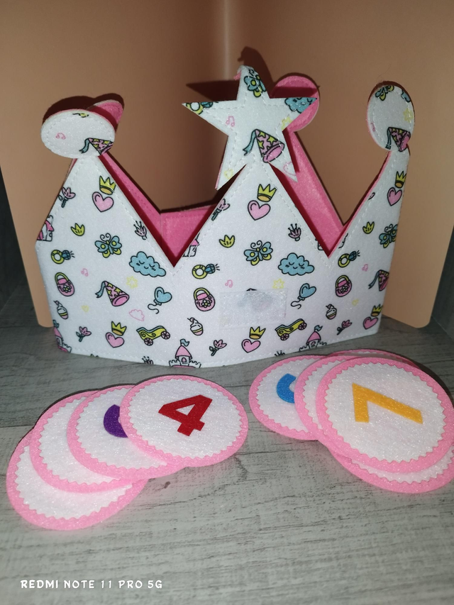 Couronne Anniversaire réutilisable 1 à 9 ans