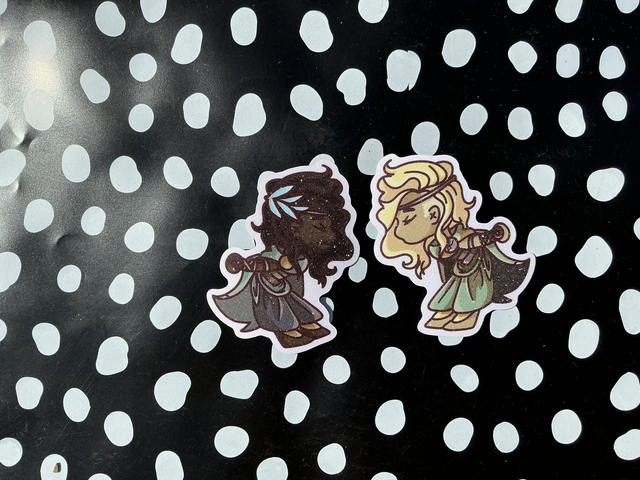 Achilles &amp; Patroclus glitter stickers