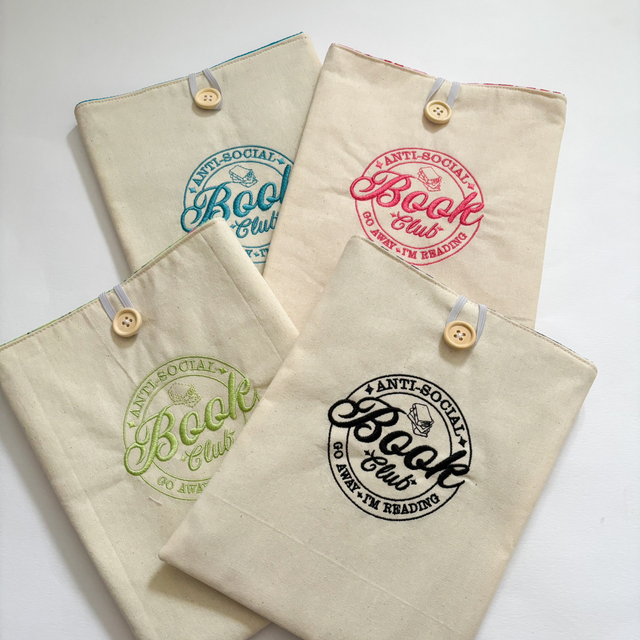 Anti social book club book sleeve