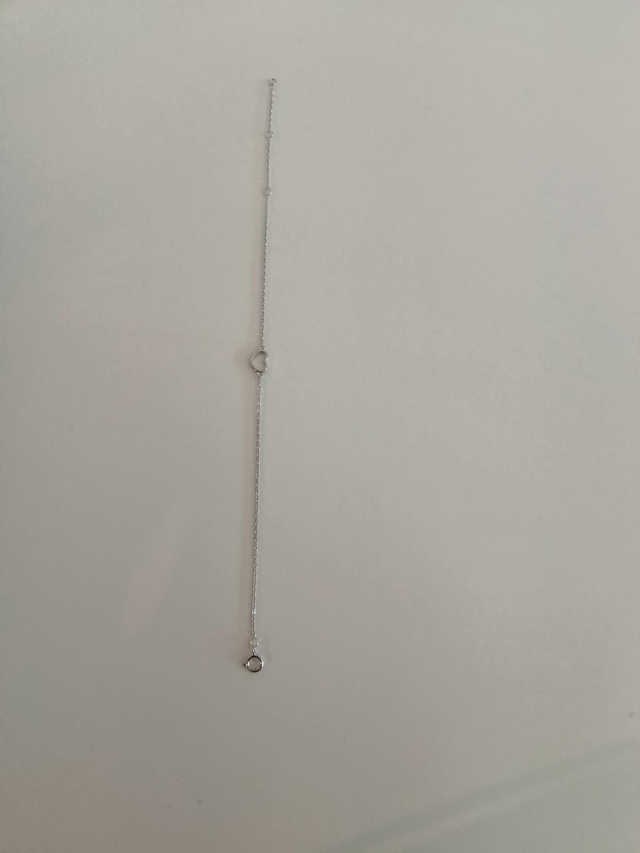 Zilverkleurig armband hartje