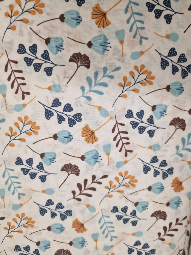 Algodon FLORES SILVESTRES AZUL