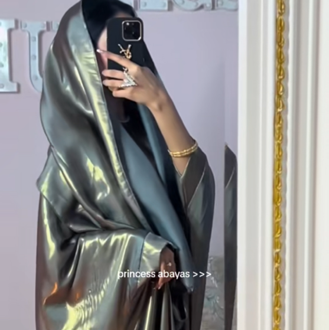 Silver Dusk Zereen Abaya 