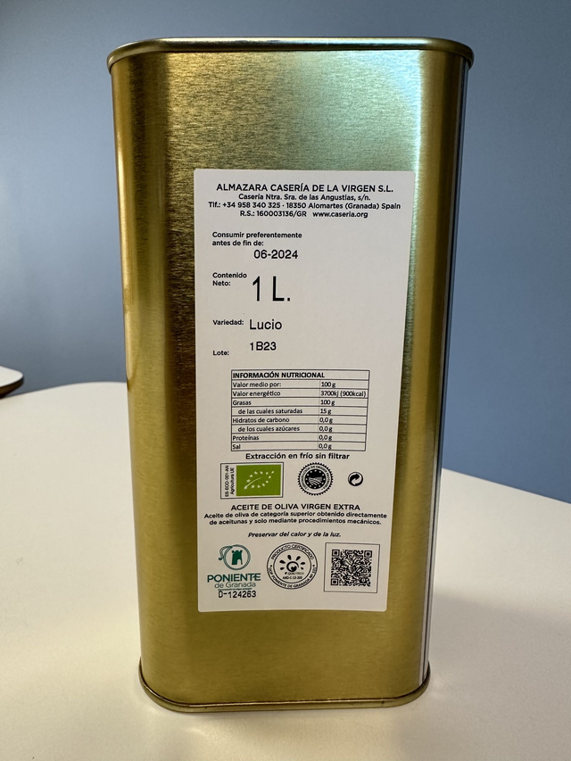 Huile d'olives Bio DDM 06/25 1 Litre * Rupture de stock *