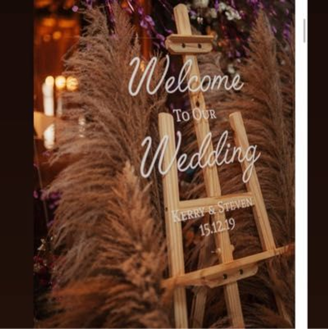 Perspex Welcome Sign 