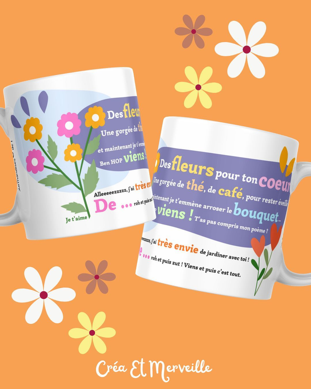Mug fleurs & son message caché 😏 - Créa Et Merveille