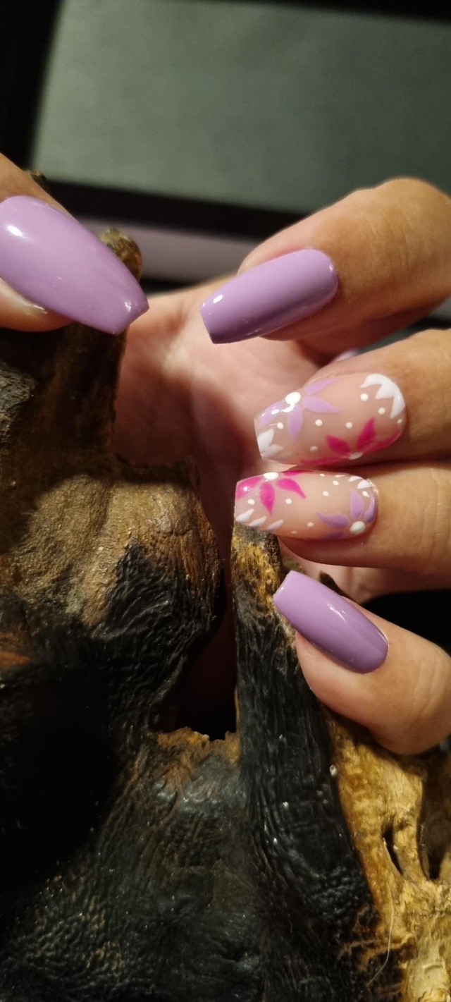 Mauve flower ballerine S 