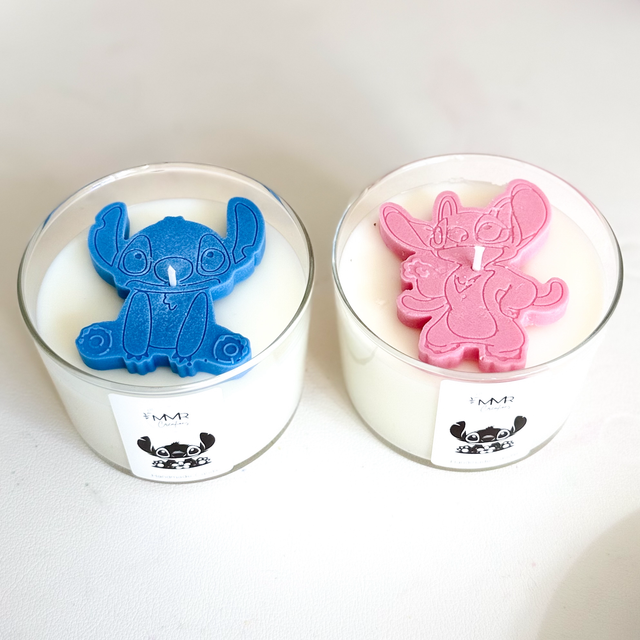 Bougie artisanale parfumée - Stitch &amp; Angel