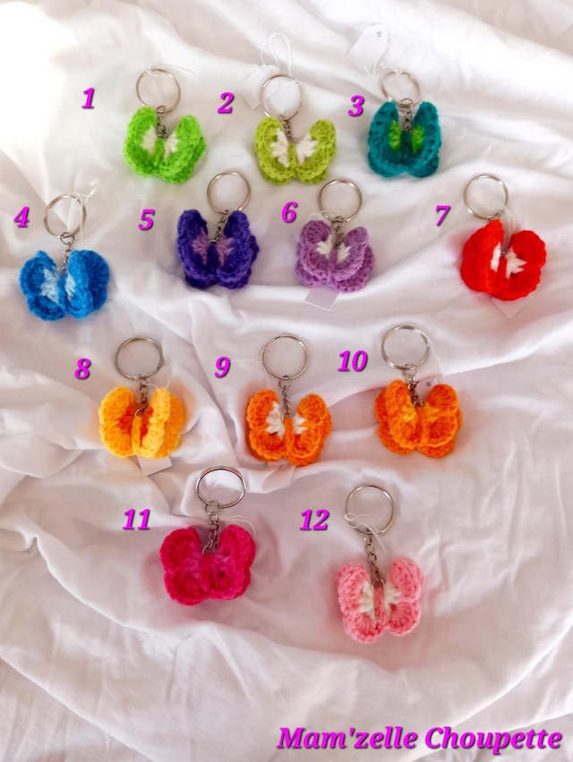 Porte-clés amigurumi Papillon