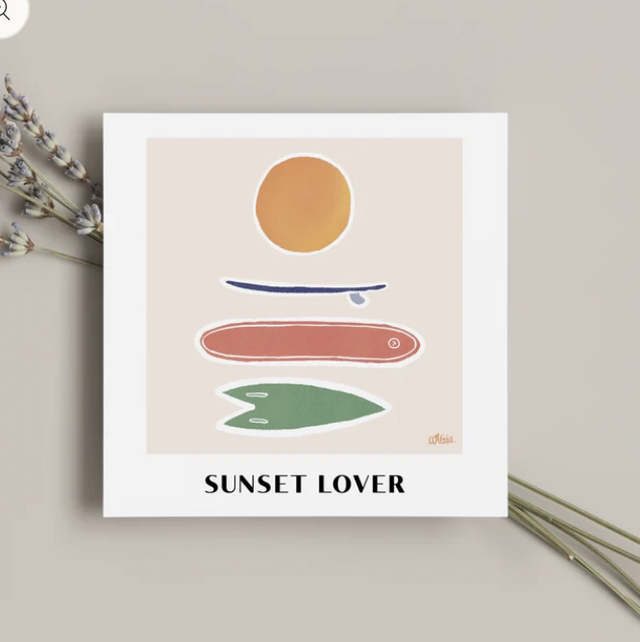 Carte carré sunset lover 