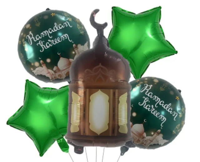 Ballonnen set van 5 stuks groen)