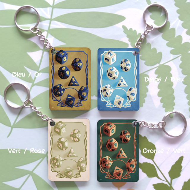 Dés JDR - Porte-clés