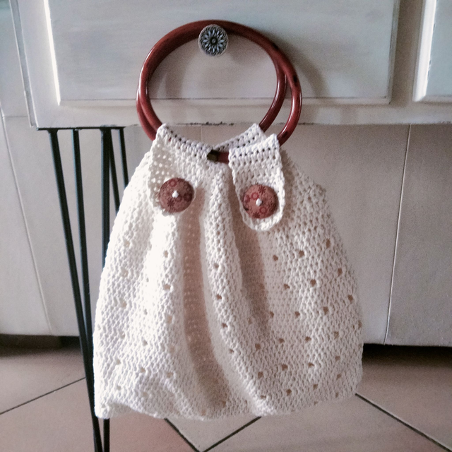 Sac cabas écru anses amovibles