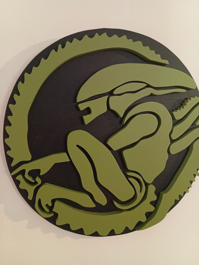 Décoration Alien - 20x20 cms