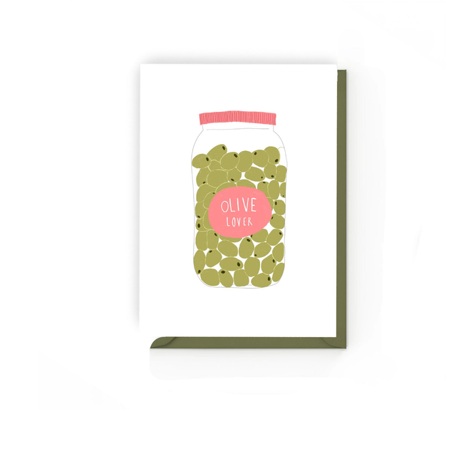 Olive Lover - Illustrated Love Card  