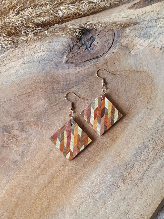 Boucles d'oreilles CARRÉ Chevron