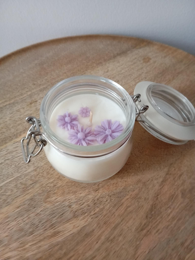 Bougie fleurs de coton