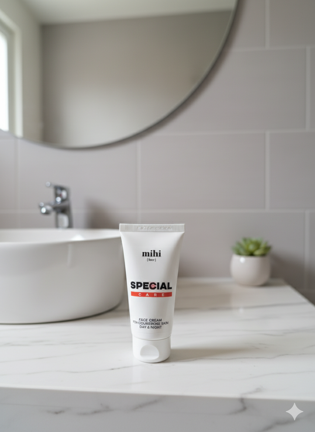 Crème visage pour peau couperosée jour/nuit (Mihi)