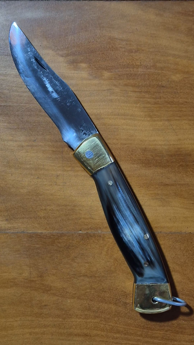 Canivete Acampamento Outdoor 9cm 3mm Inox 420C Chifre Bovino