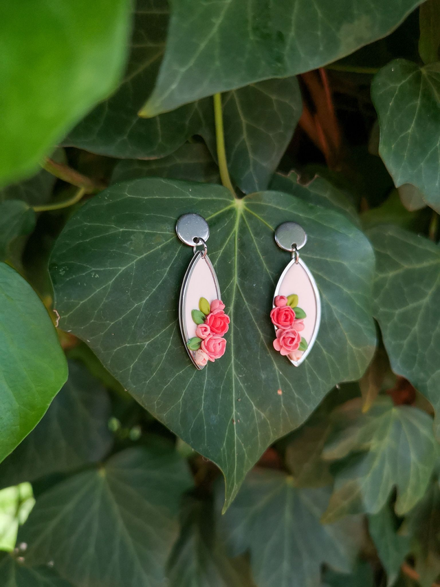 Collection Florale Jardin de Corail - Boucles d&#039;oreilles Célia
