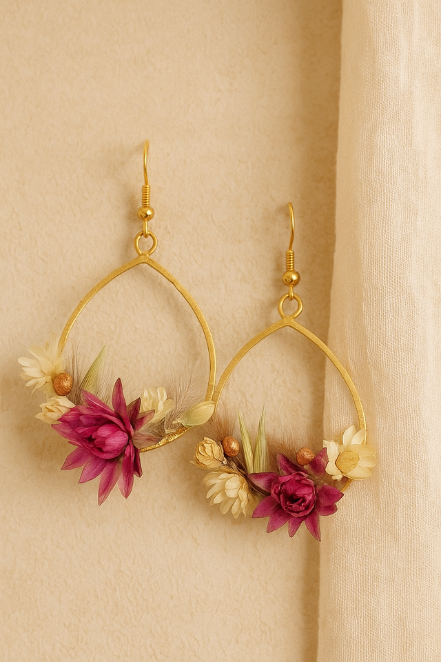 Boucles d&#039;oreilles florales