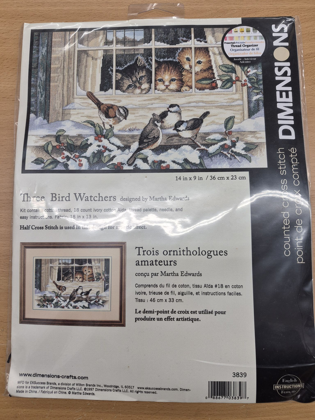Three Bird Watchers Cross-stitch kit