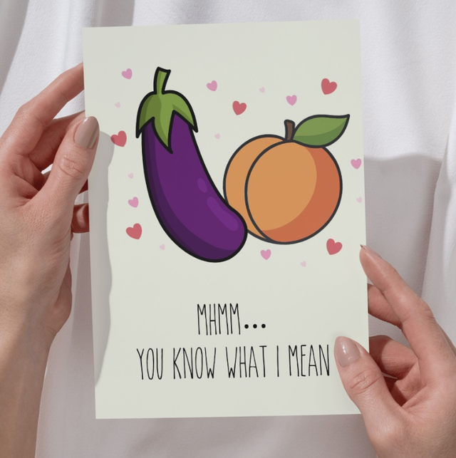 Card - Aubergine and Peach