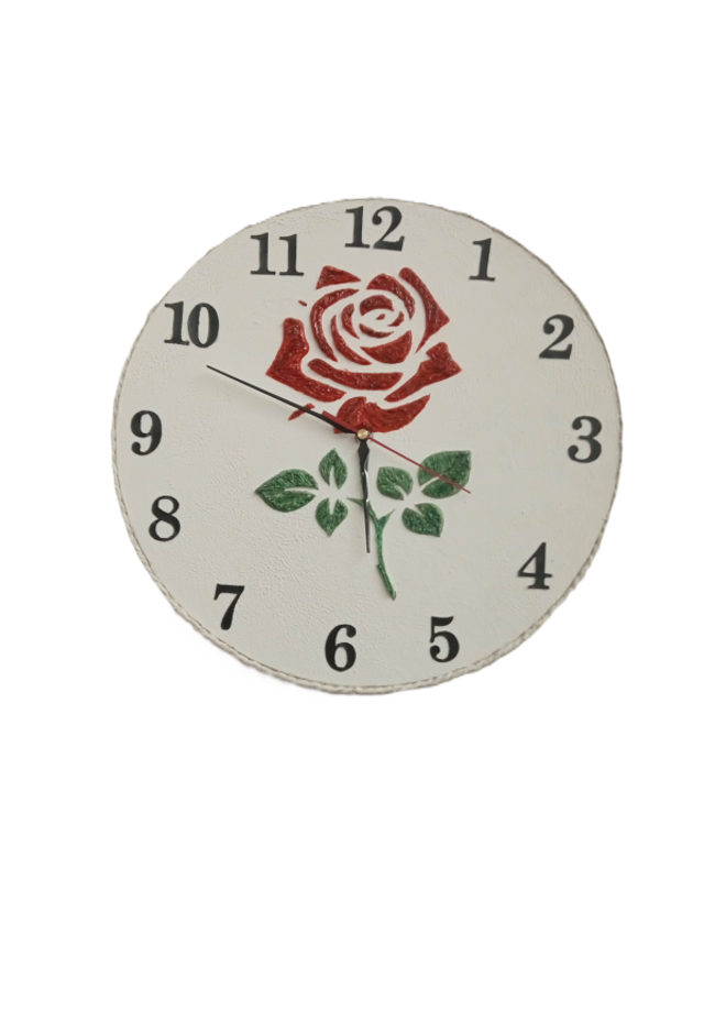Wanduhr Rose