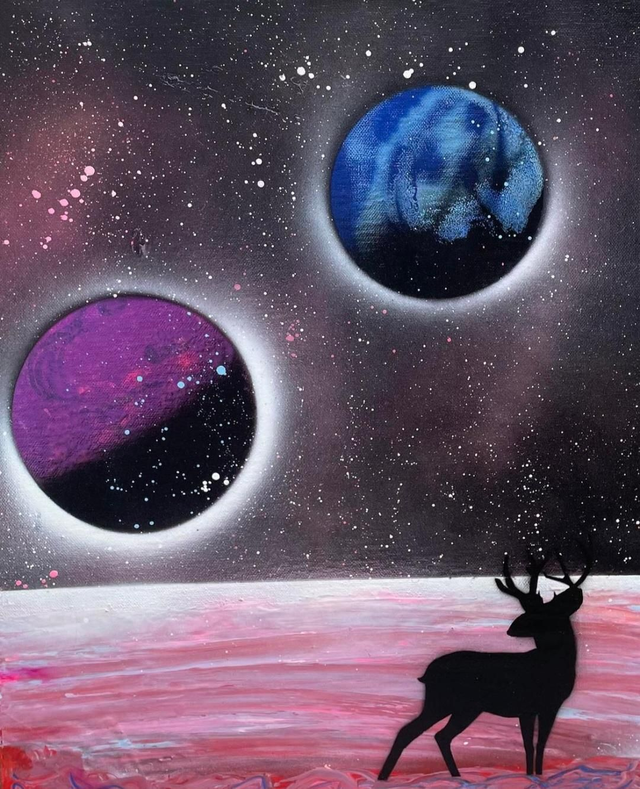 Deer/planets 20/16 inch 