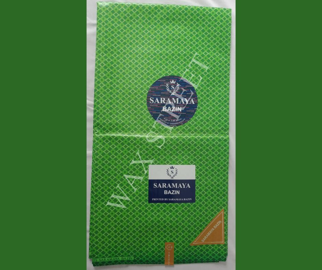 SARAMAYA BAZIN – Tissu africain de prestige 6 Yards (5,48 m)