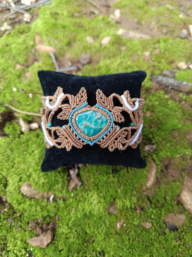 Manchette avec amazonite 
