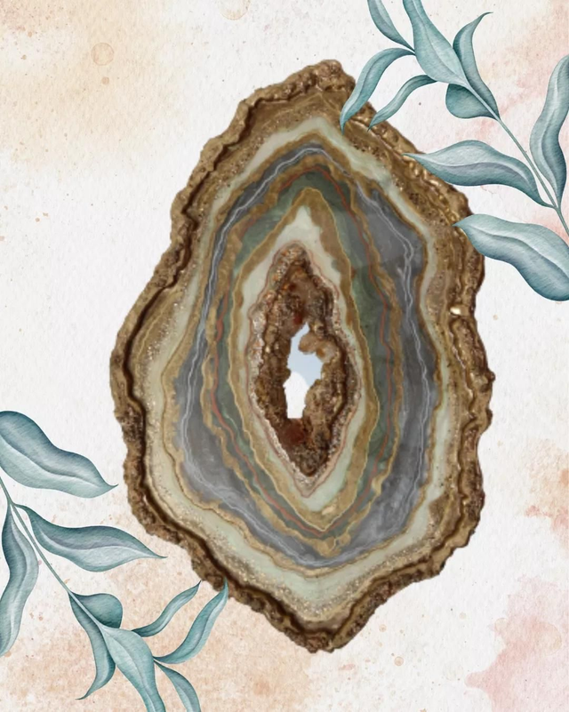 Gold Agate Slice 