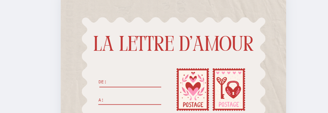 Lettre à imprimer AMOUR 