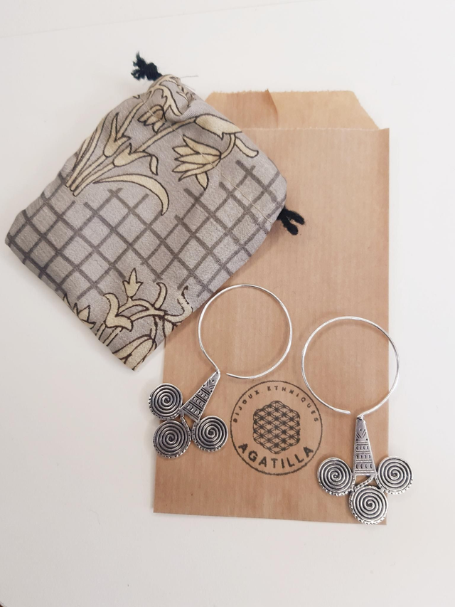 BOUCLES D&#039;OREILLES SPIRALES MAYAS INCAS AZTÈQUES ETHNIQUES 