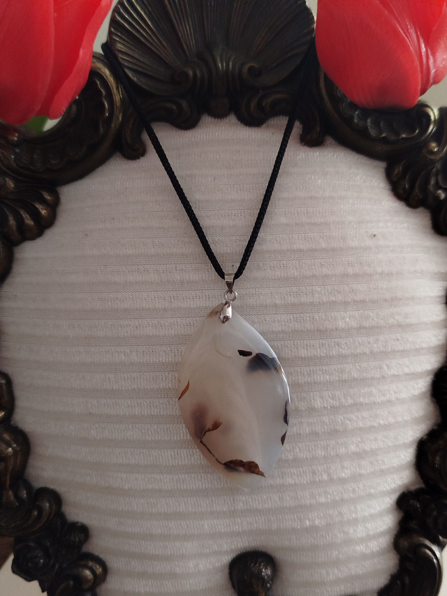 Collier Agate Dendritique