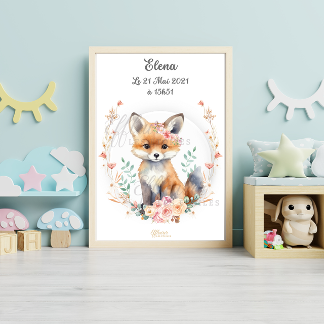 Affiche Bébé - Renardeau