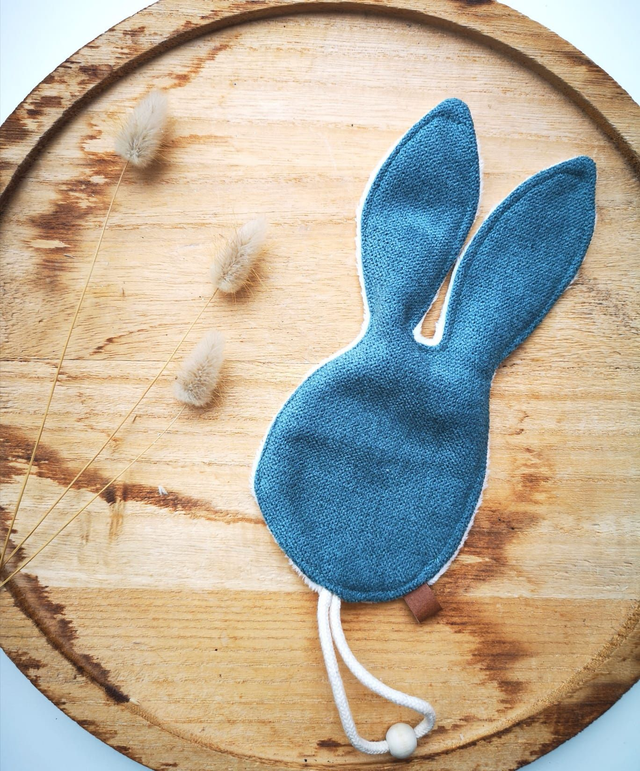 Attache tétine Lapin PETROLE