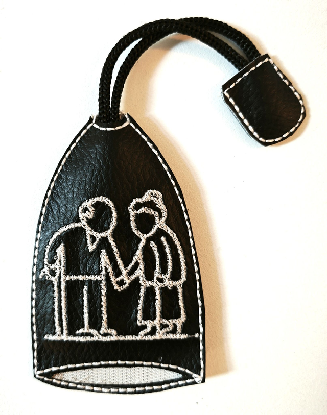Etui à clés vieux couple