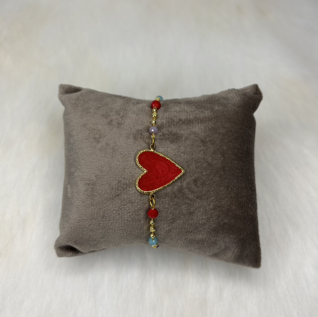 Bracelet Cœur rouge 