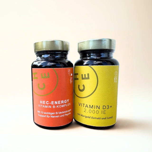Rise & Shine: Vitamin D3+ / 120C + HEC-Energy B-Komplex / 60C