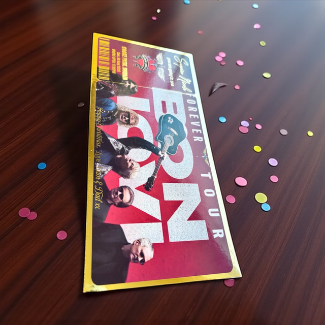 Bon jovi Concert gift ticket / card