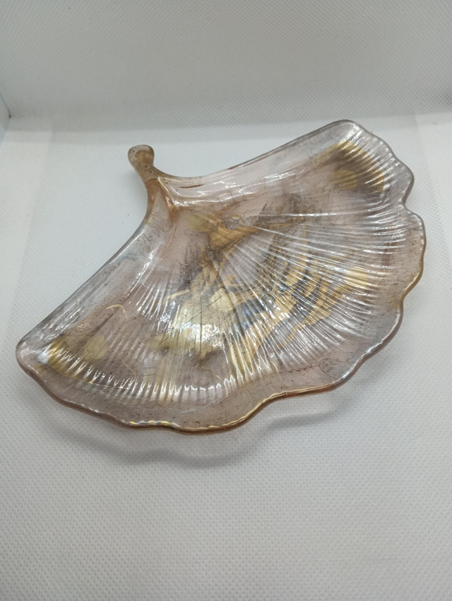 Vide poche marbré or