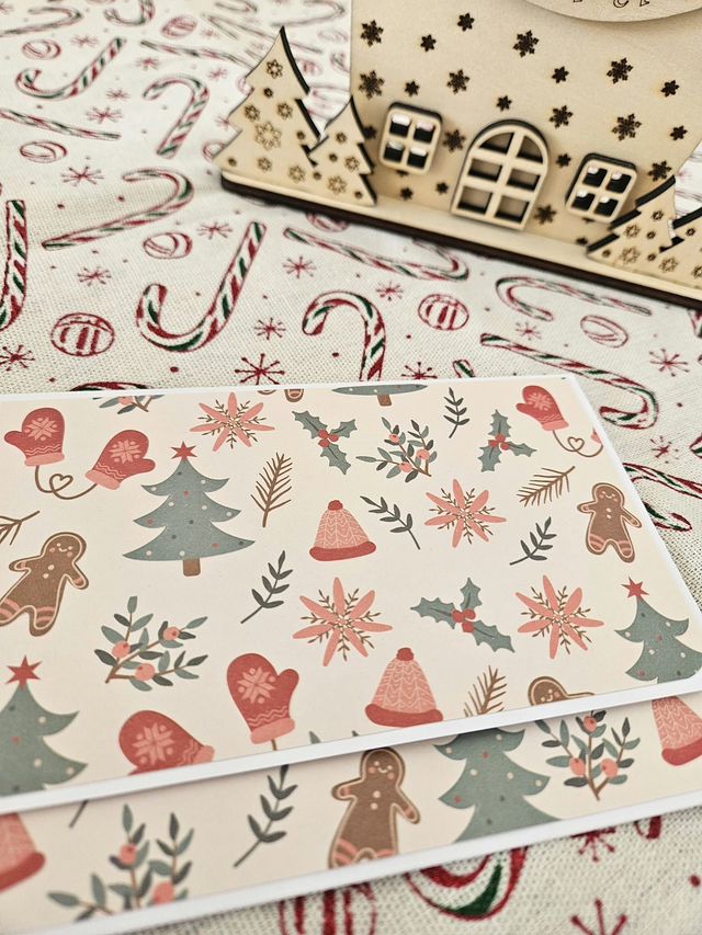 Pochette cadeau de Noël faite main – Pour chèque, billet ou carte cadeau