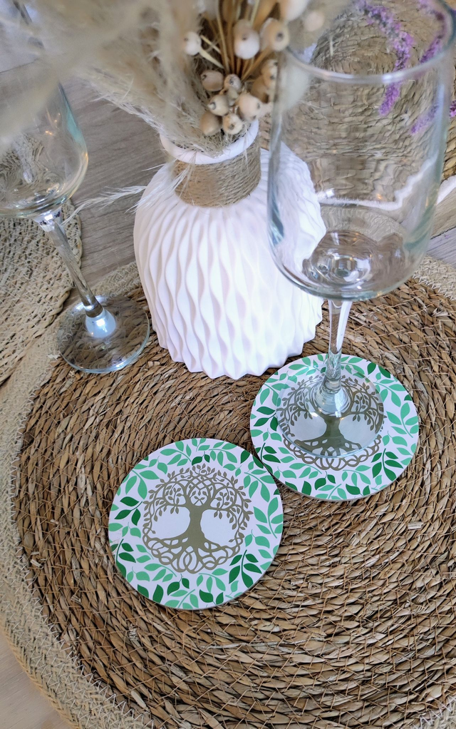 6 Sous-verres Arbre de vie