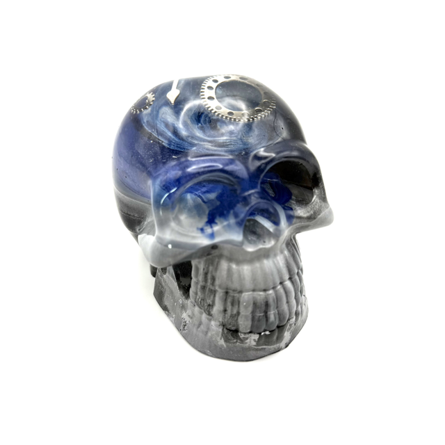 Tête de mort Rouages de la pensée et esprit sombre 