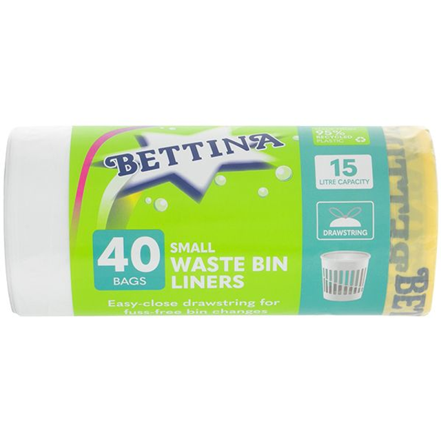Bettina 15Ltr Small Waste Bin Liners 40 Pack - £1.99 per pack