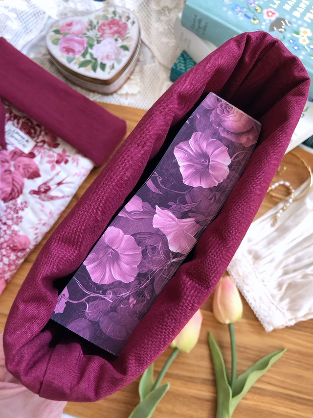 Pochette à livres en coton matelassé Philomèle - rouge